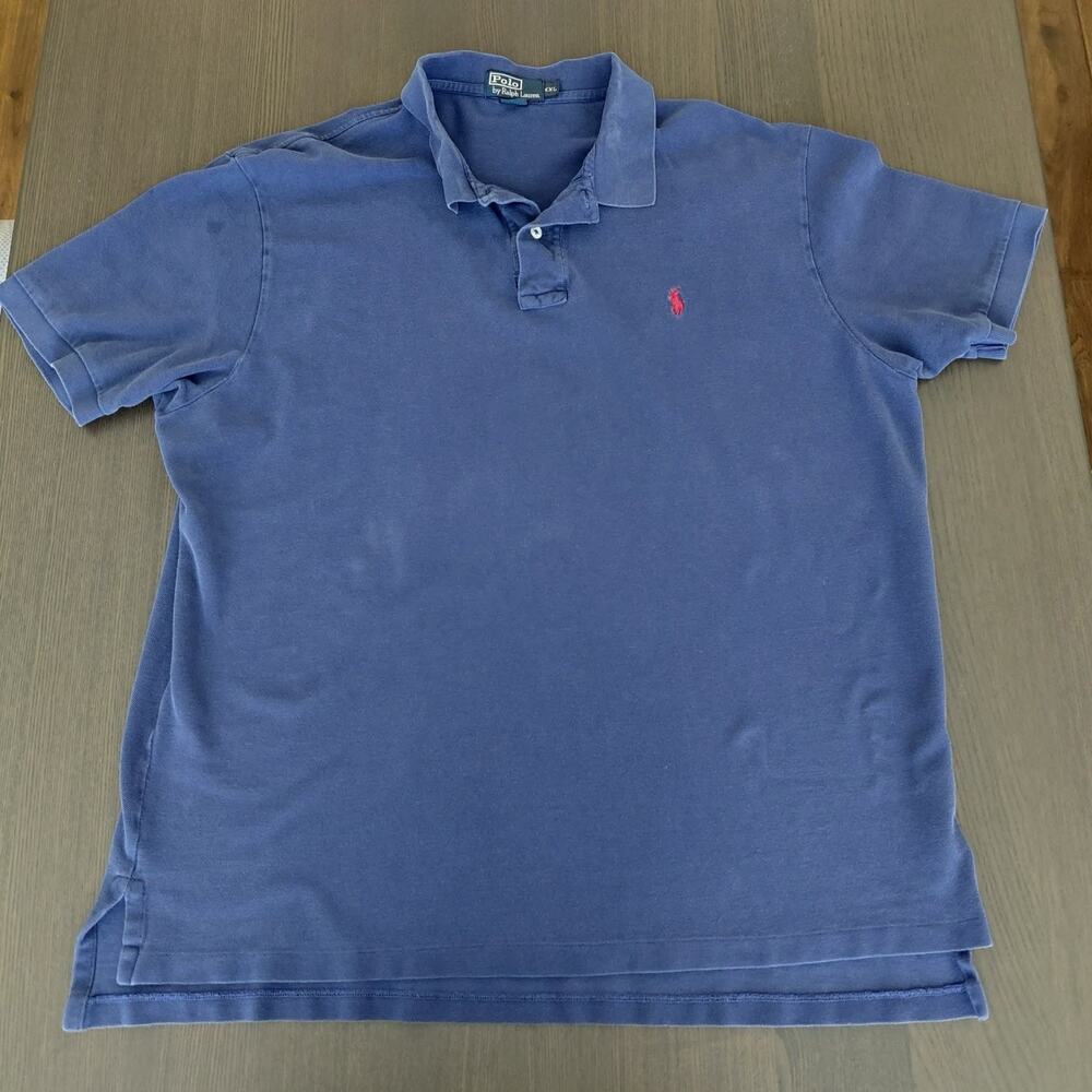 Polo Ralph Lauren Polo Shirt Short Sleeve Navy Blue Mens Size XXL Red Pony